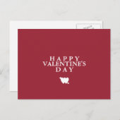 平素ミニマル基本のシンプルハッピーバレンタインデー シーズンポストカード (正面/裏面)