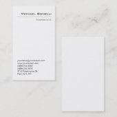 平縦型クリーン白トレンディー名刺 名刺 (正面/裏面)