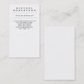 平縦白プロフェッショナル名刺 名刺 (正面/裏面)