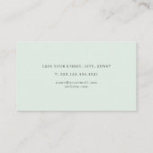 平色彩の鮮やか緑と青の山 名刺 (裏面)