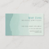 平色彩の鮮やか緑と青の山 名刺 (正面)