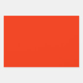 平色無地の溶岩鮮やかな赤オレンジ ラッピングペーパーシート (正面2)