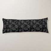 平花柄01bブラックBG ボディピロー (裏面)