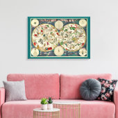 平華美小圏，星月図マップ，惑星 キャンバスプリント (インサイチュ (リビング))