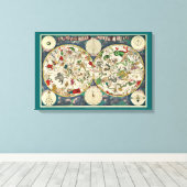 平華美小圏，星月図マップ，惑星 キャンバスプリント (インサイチュ (ウッドフロア))