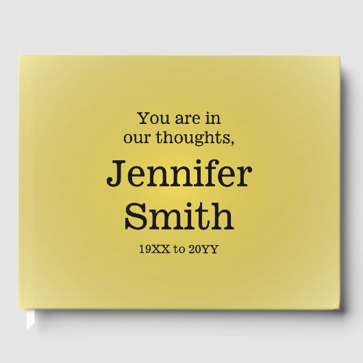 平葬ミニマル式・メモリアルゲストブック ゲストブック (正面)