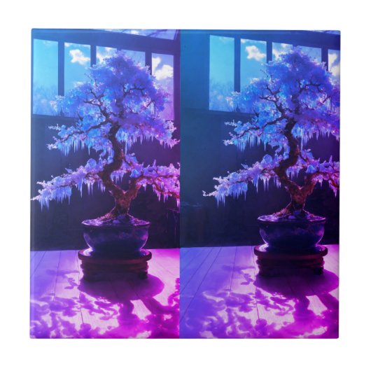 「平行する宇宙の陶磁器タイルで氷盆栽を獲得」 タイル (正面)