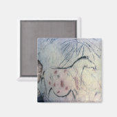 平行な線マルキを持つ妊娠している雌馬の姿 マグネット (正面/裏面)