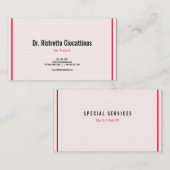 平行に並んだワールドレッド 名刺 (正面/裏面)