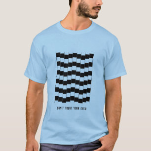 平行は幾何学的光学錯覚を並べます Tシャツ