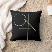 平行スタイリッシュ交差線サークル枕 クッション (ブランケット)