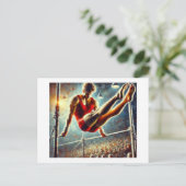 平行バーの男体操選手 ポストカード (スタンド正面)