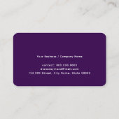 平行モダン金ゴールドストライプダークパープル 名刺 (裏面)