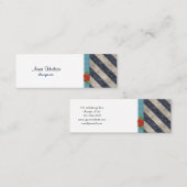 (平行ライン) -灰色の青縞で飾ります スキニー名刺 (正面/裏面)