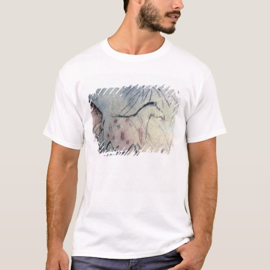 平行ラインmarkiを持つ妊娠したロバの姿 tシャツ (正面)