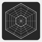 平行六角イラストレーション スクエアシール (正面)