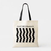 平行線の幾何学的な光学錯覚 トートバッグ (裏面)