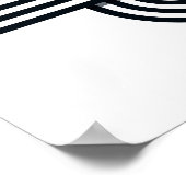 平行線アートプリント – 白黒線 ポスター (角)