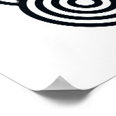 平行線アートプリント – 白黒線 ポスター (角)