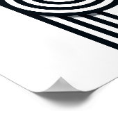 平行線アートプリント – 白黒線 ポスター (角)