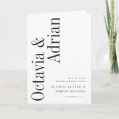 平行 |モダン白黒結婚ズ プログラム (正面)