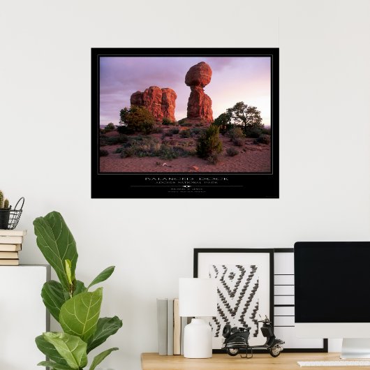 平衡岩 ポスター (ホームオフィス)