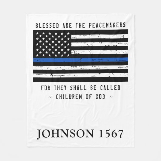 平賛美平兵器隊は細い青い線を取っている フリースブランケット (正面)