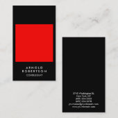平赤黒トレンディーコンサルタント名刺 名刺 (正面/裏面)