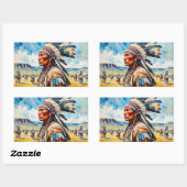 平野に集まること 長方形シール (シート)