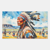 平野に集まること 長方形シール (正面)