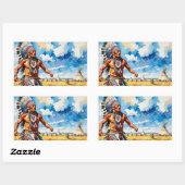 平野に集まる2 長方形シール (シート)