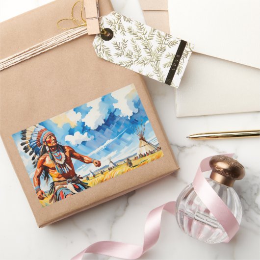 平野に集まる2 長方形シール (ギフト)