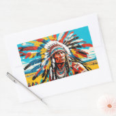 平野に集まる4 長方形シール (封筒)