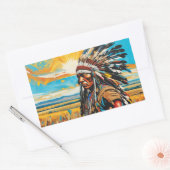 平野に集まる5 長方形シール (封筒)