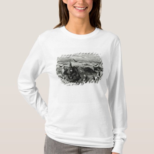 平野のバッファローの虐殺 Tシャツ (正面)