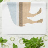 平野のバッファロー キッチンタオル (折り畳み)