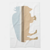 平野のバッファロー キッチンタオル (縦)