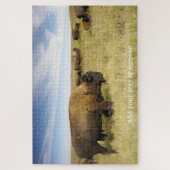 平野の北米のバイソンの写真 ジグソーパズル (縦)