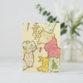 平野の地図とイギリス諸島 ポストカード (スタンド正面)