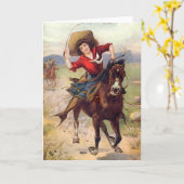 平野の美女 カード (黄色い花)