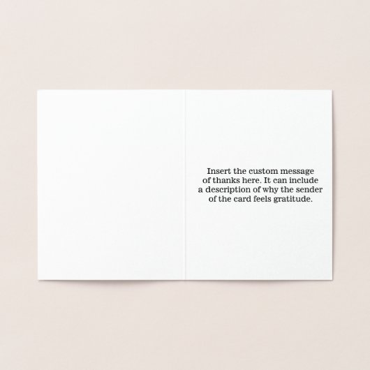 平野は及び"カスタマイズ感謝していしています!" カード (内部)