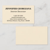 平野及びきれいなインテリア・デザイナーの名刺 名刺 (正面/裏面)