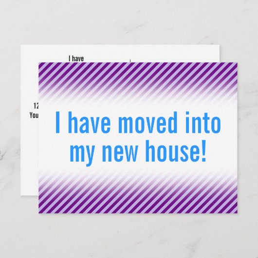 平野及び最小主義の新しい家の郵便はがき 案内ポストカード (正面/裏面)