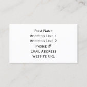 平野、ラインボーダーとモダン及びエレガント 名刺 (裏面)