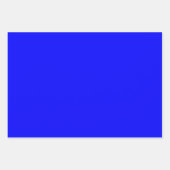 平鋼無地のブルー王室のシェード3トーン ラッピングペーパーシート (正面)