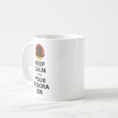 平静およびあなたのソフト帽を保って下さい コーヒーマグカップ (正面左)