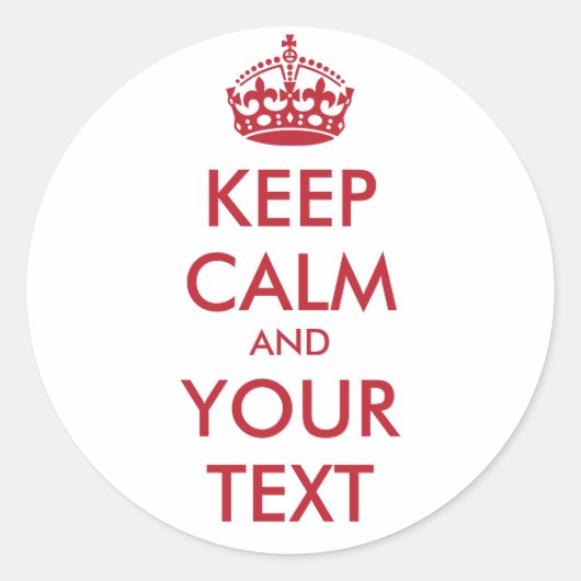 平静およびあなたの文字を保って下さい ラウンドシール (正面)