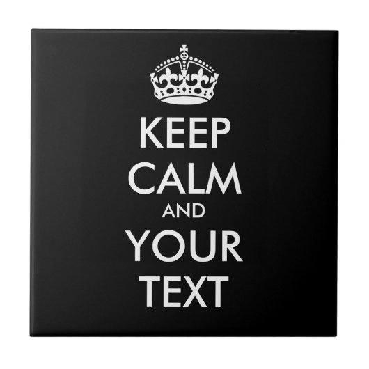 平静およびあなたの文字を保って下さい-黒い背景を変えて下さい タイル (正面)