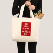 平静およびかいを保って下さい ラージトートバッグ (正面(商品))