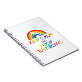 平静およびウンチの虹のユニコーンを保って下さい ノートブック (右側)